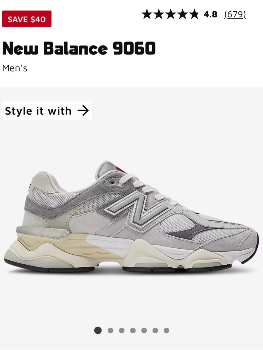 New Balance 9060 Men's Sneakers 10.5